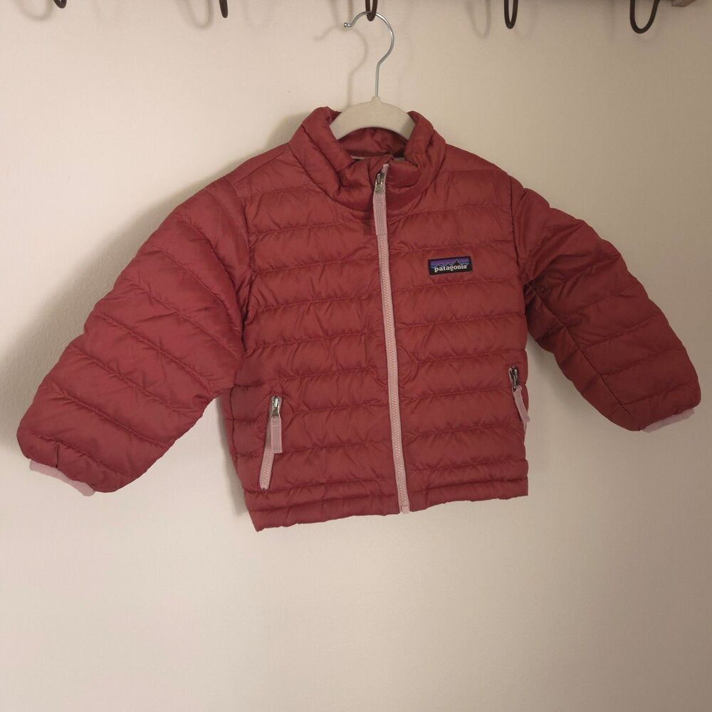 Patagonia Baby/Toddler Down Sweater Jacket Dusty Rose Puffer Coat size 12-18m